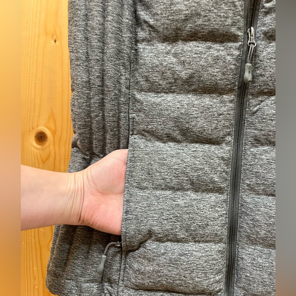 Heatkeep Solid Down Packable Puffer Heather Gray … - image 3